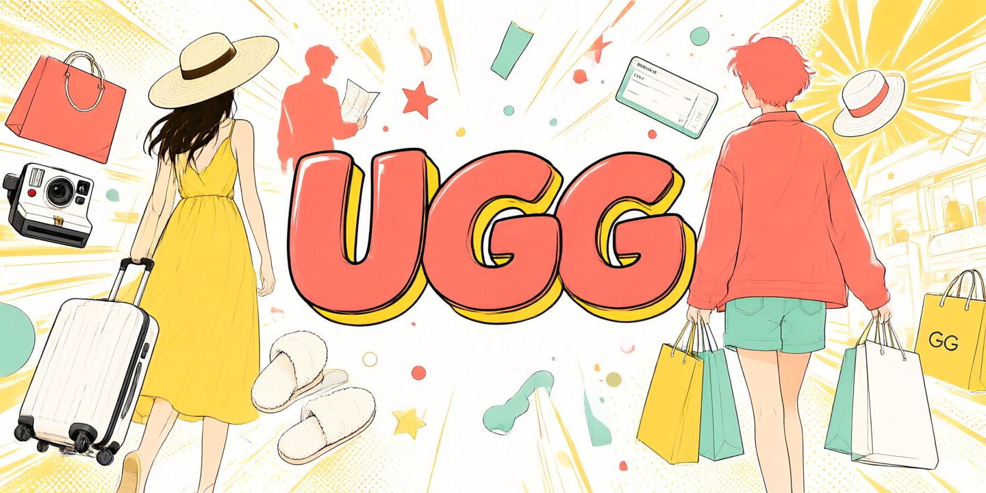 UGG HK Limited-Time Offer Guide for Global Shoppers A stylish display of UGG HK footwear and accessories arranged on a modern retail shelf.
