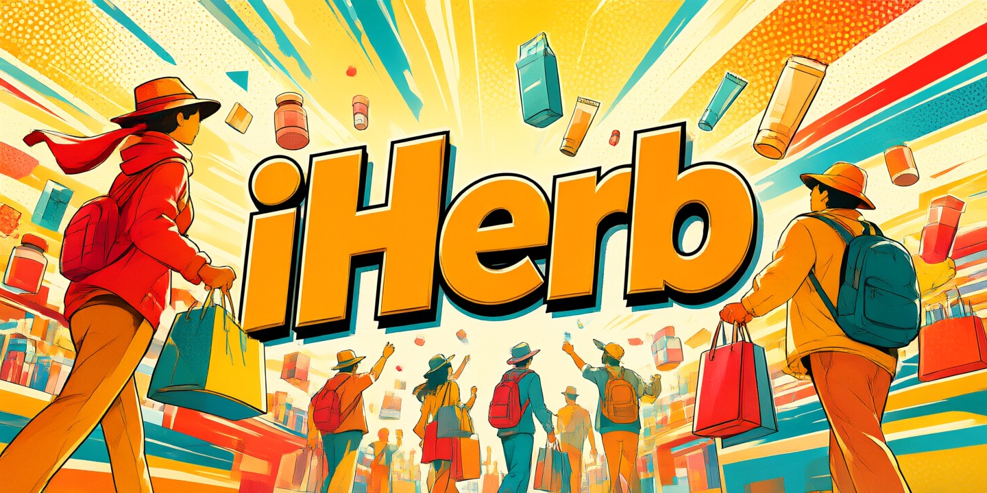 iHerb Natural Products Deals for Global Shoppers A curated selection of iHerb natural products including vitamins and skincare arranged on a clean background.
