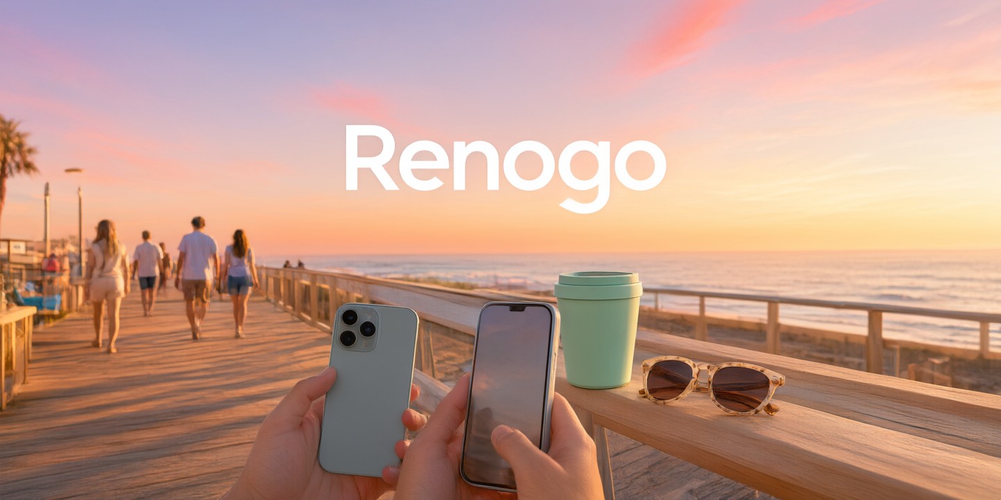 Renogy Deals: Solar Gear for Global Travelers A traveler setting up a Renogy portable solar panel system at a scenic outdoor location.