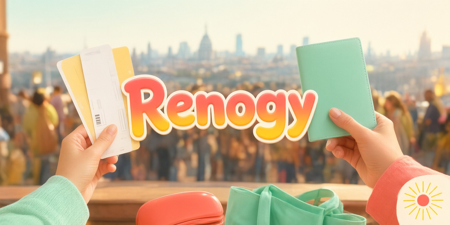 Renogy Limited-Time Solar Gear Offer A modern Renogy solar panel kit installed on a recreational vehicle roof under clear skies.