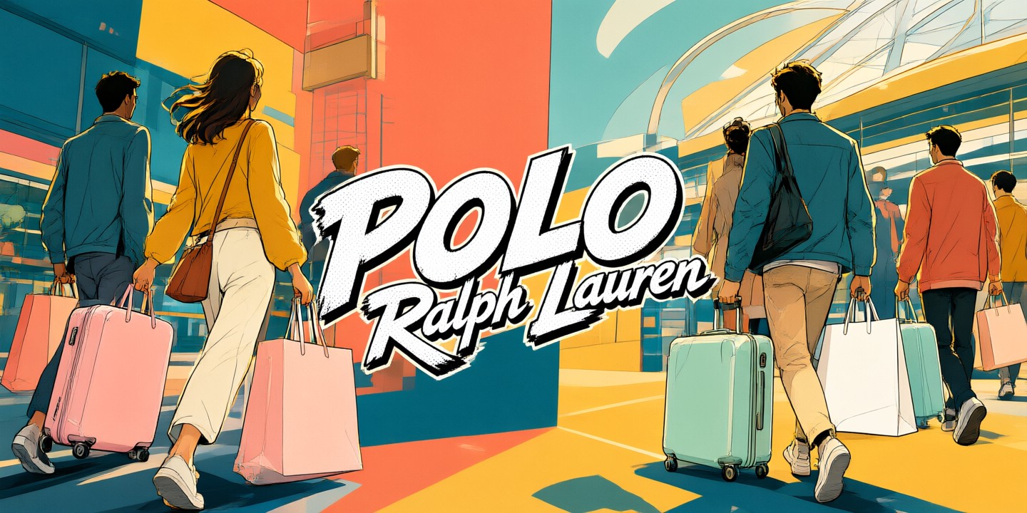 POLO Ralph Lauren Limited-Time Offer Details A curated selection of classic apparel from POLO Ralph Lauren arranged neatly on a display shelf.