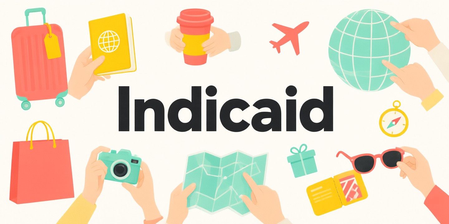 Indicaid HK Limited-Time Travel Deals Guide Travelers planning trips to Asia with Indicaid HK exclusive offers visible on a mobile screen.