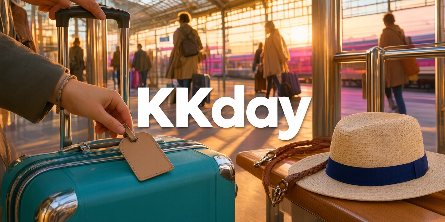 KKday Travel Deals: Explore Asia’s Top Experiences A traveler booking tickets on the KKday platform while looking at a map of Asian destinations.