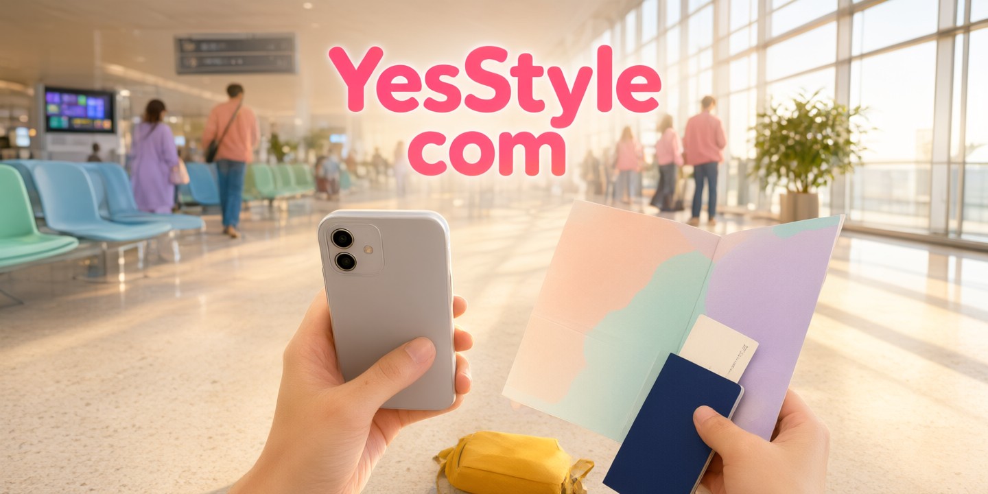 YesStyle.com Fashion Deals for Global Shoppers A stylish flat lay featuring Korean and Japanese apparel available on YesStyle.com