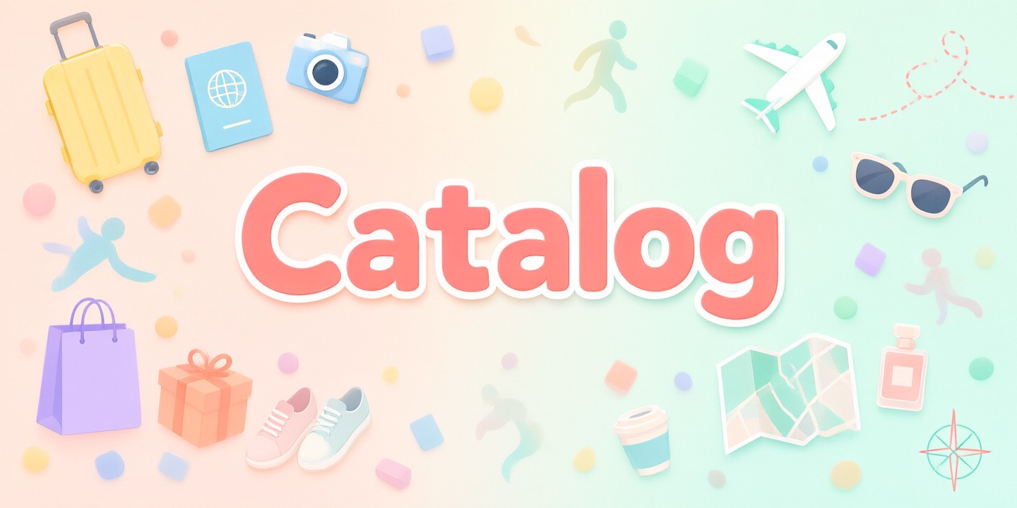 Catalog HK Limited-Time Travel Deals Guide A curated selection of travel accessories displayed on a clean white background featuring the Catalog HK logo.