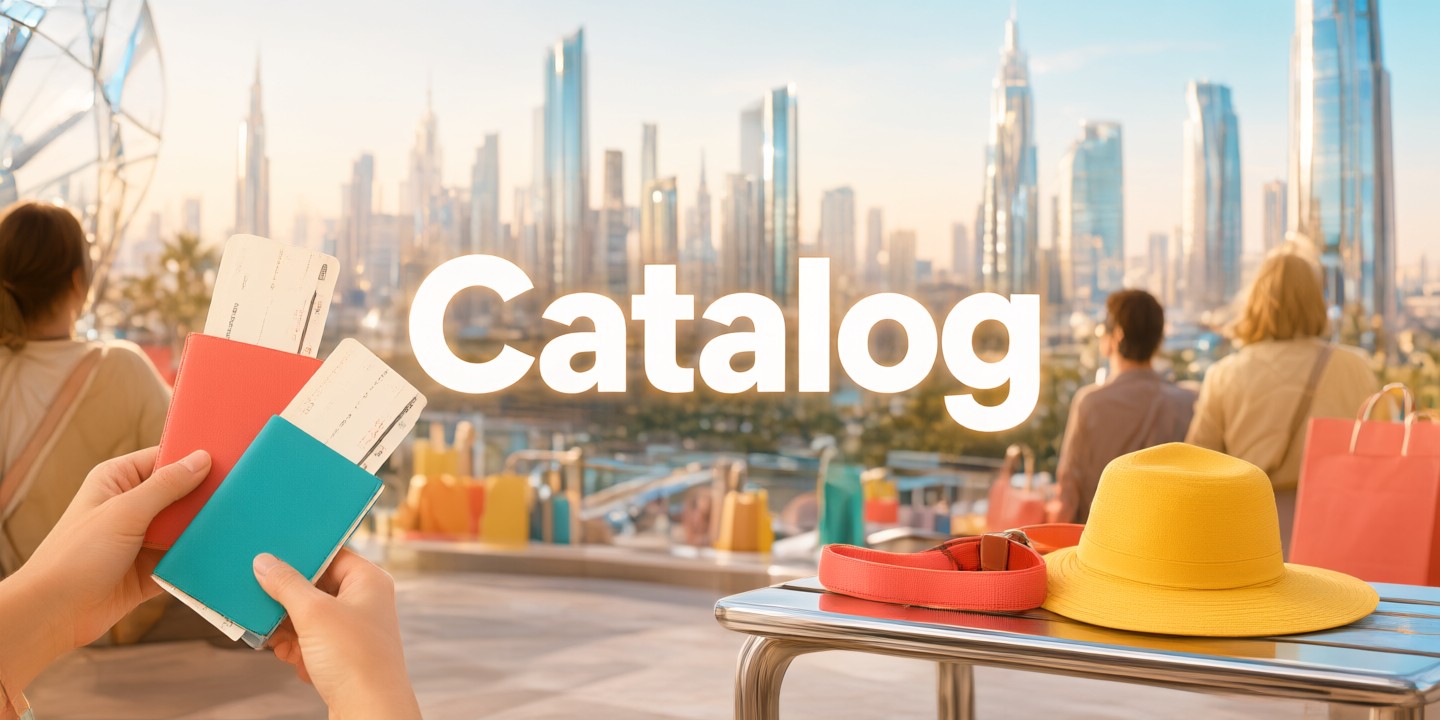 Catalog HK Limited-Time Travel & Shopping Offers A traveler planning a trip with Catalog HK offers visible on a laptop screen.