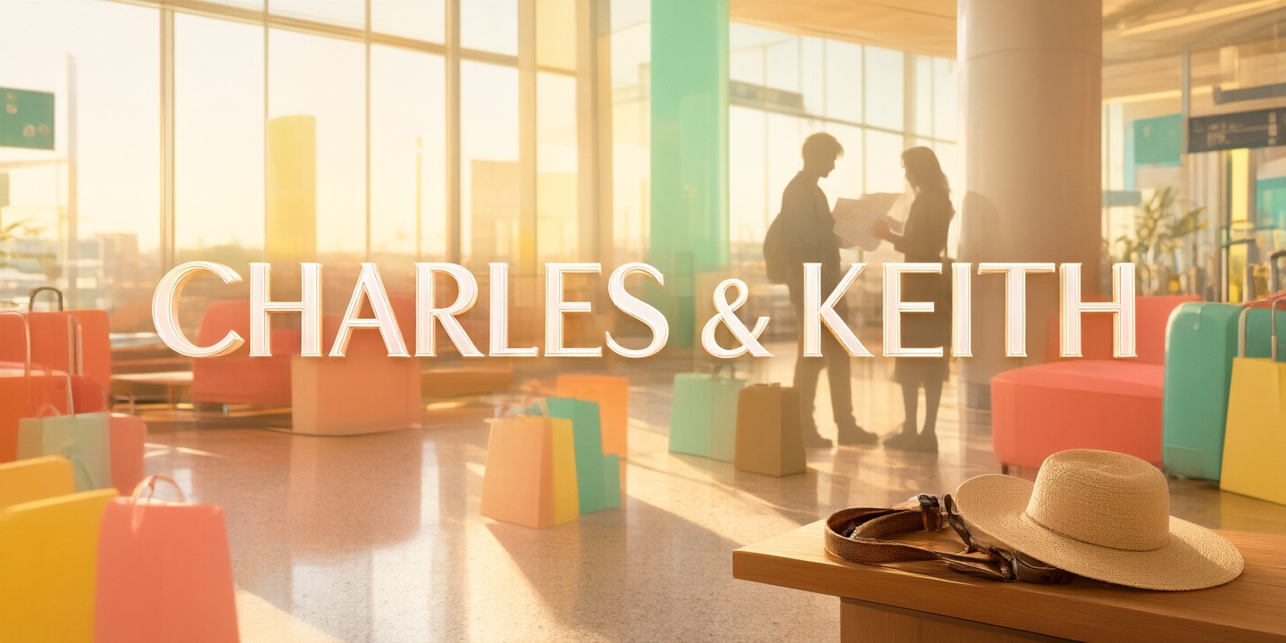 Charles & Keith Shopping Guide: Latest Collection Deals A curated display of trendy handbags and shoes from the Charles & Keith collection arranged on a modern shelf.