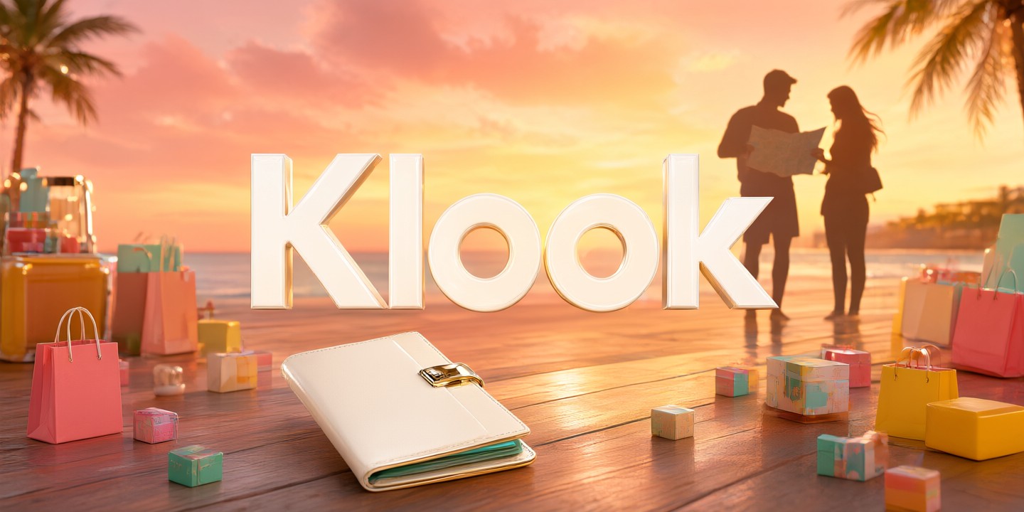 Klook Travel Deals: Top Asia Experiences & Guides A traveler holding a smartphone displaying the Klook app interface with various Asian attraction tickets visible.