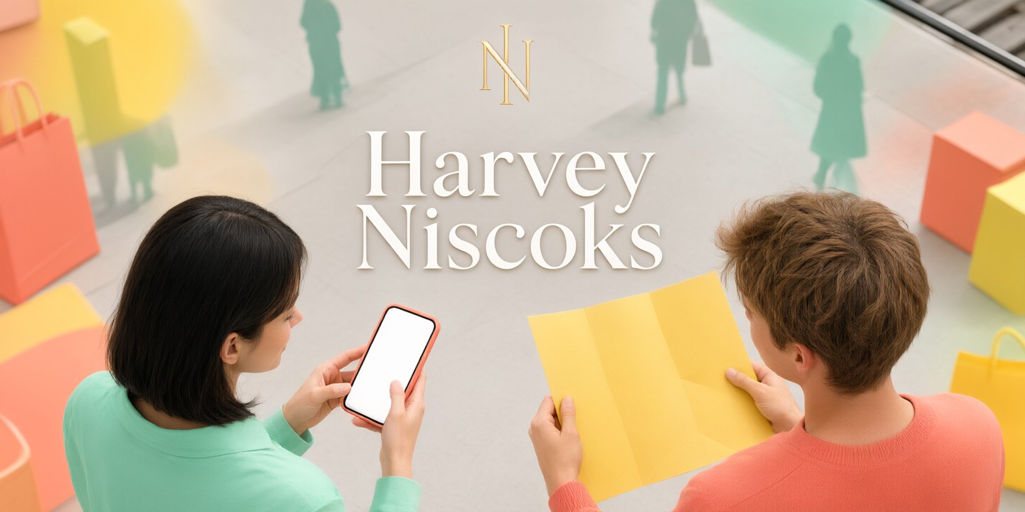Harvey Nichols Limited-Time Fashion & Beauty Deals A curated display of luxury handbags and cosmetics at Harvey Nichols