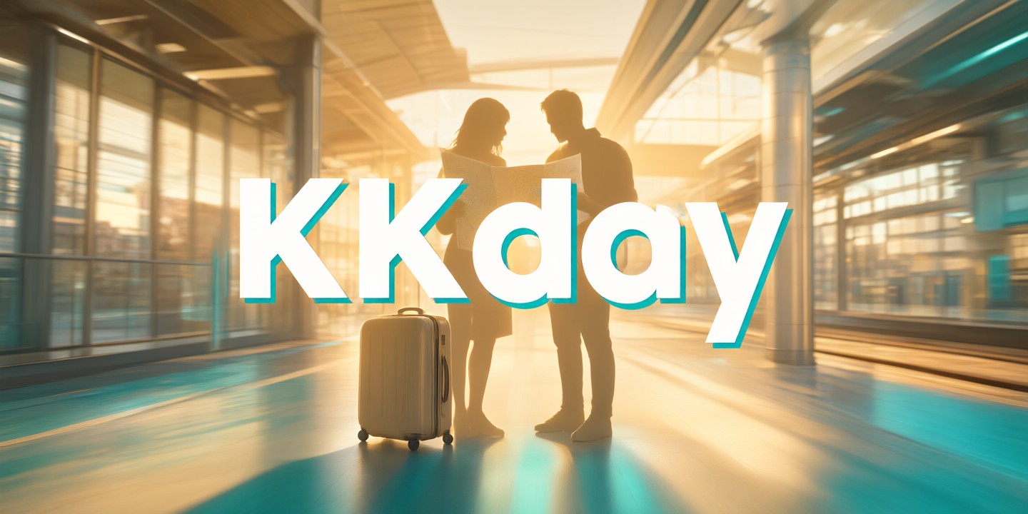 KKday Travel Deals: Explore Asia’s Top Experiences A traveler holding a smartphone displaying the KKday app interface in front of a scenic Asian landmark.