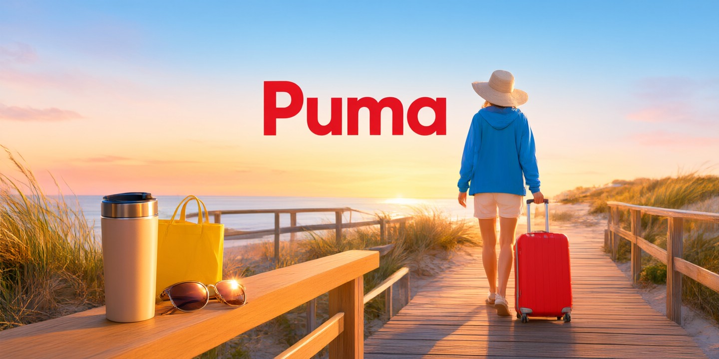Puma Philippines Limited-Time Offers and Style Guide A collection of Puma sneakers and sportswear arranged neatly on a wooden shelf.