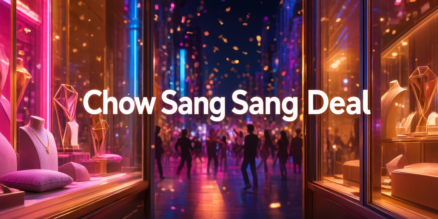 Chow Sang Sang Jewelry Guide and Current Offers Elegant gold necklace displayed on a velvet stand representing Chow Sang Sang luxury craftsmanship.