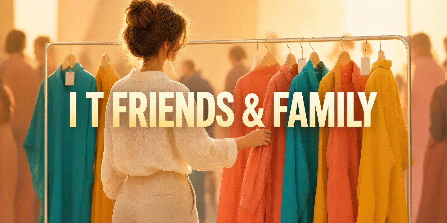 ITeSHOP Fashion Deals: Style Trends for Global Shoppers A curated collection of trendy clothing items displayed in a modern retail setting representing ITeSHOP fashion deals.
