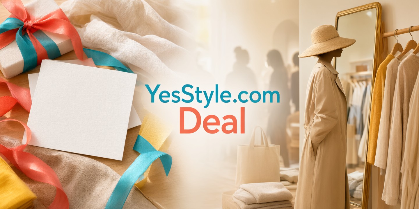 YesStyle Fashion Deals: Shop Trending Asian Styles A curated flat lay of trendy clothing and cosmetics highlighting the variety available at YesStyle.
