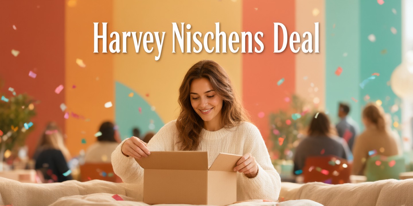 Harvey Nichols Limited-Time Fashion Offers Luxury handbags and apparel displayed in a modern Harvey Nichols store interior.