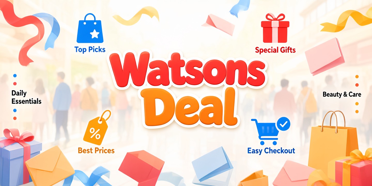 Watsons Deals: Beauty & Health Essentials Guide A curated selection of skincare and wellness products displayed in a bright Watsons store aisle.