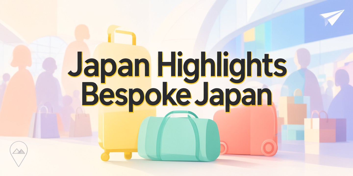 Haina International Travel Japan Station Guide A traveler holding a passport near a scenic Japanese landmark representing Haina International Travel.