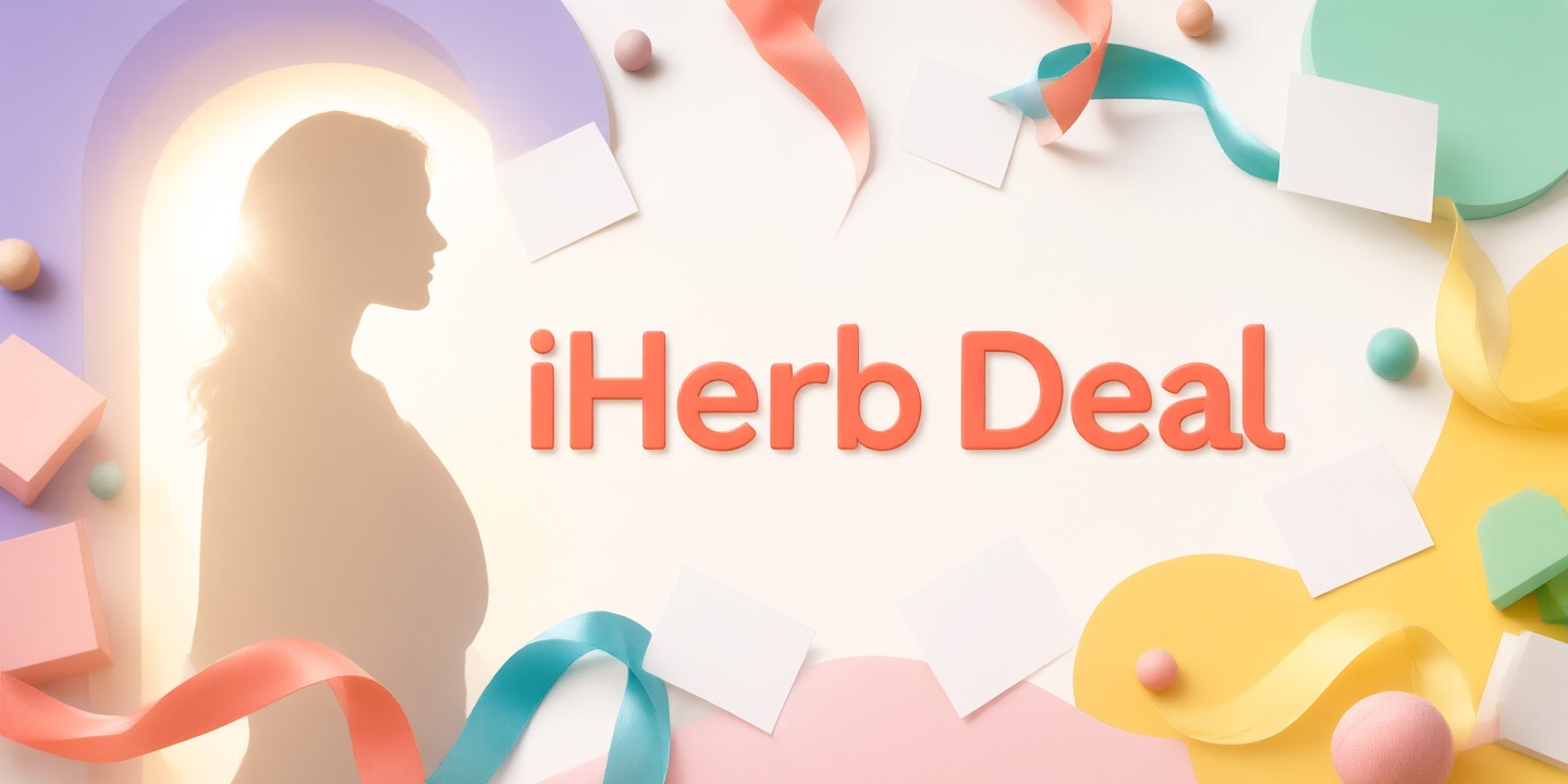 iHerb Natural Products Deals for Global Shoppers A curated selection of vitamins and skincare items from iHerb displayed on a clean shelf.