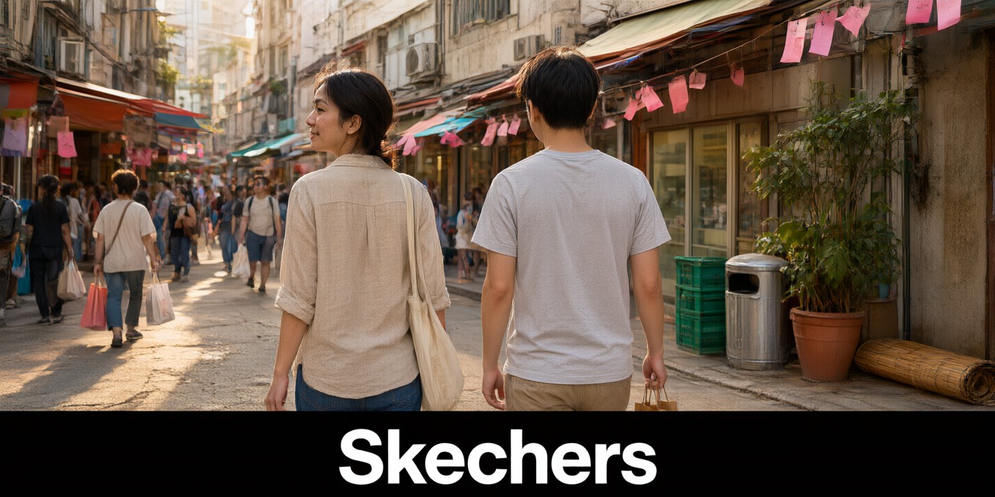 Skechers HK Limited-Time Offers for Global Shoppers A display of colorful Skechers sneakers in a modern retail setting.