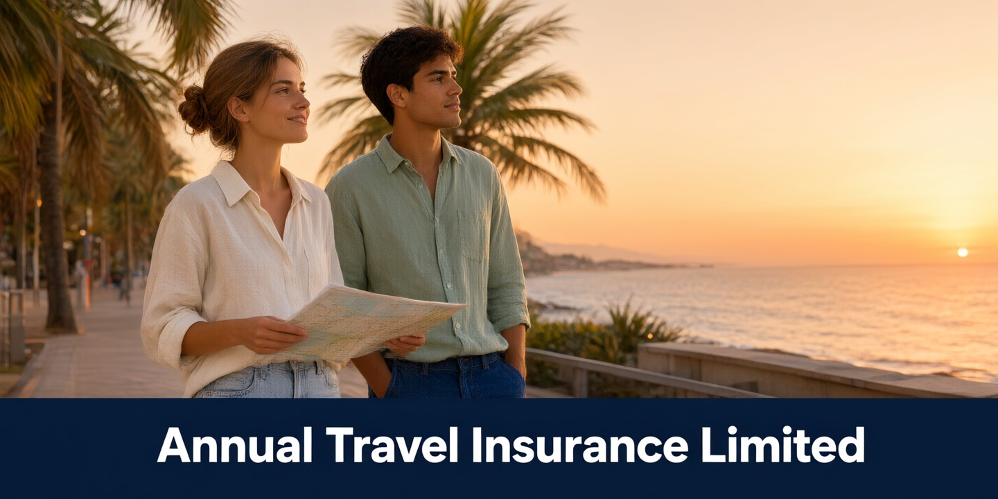 Income Insurance Limited: Travel Protection Deals Traveler holding a smartphone displaying Income Insurance Limited policy details while standing at an airport terminal.