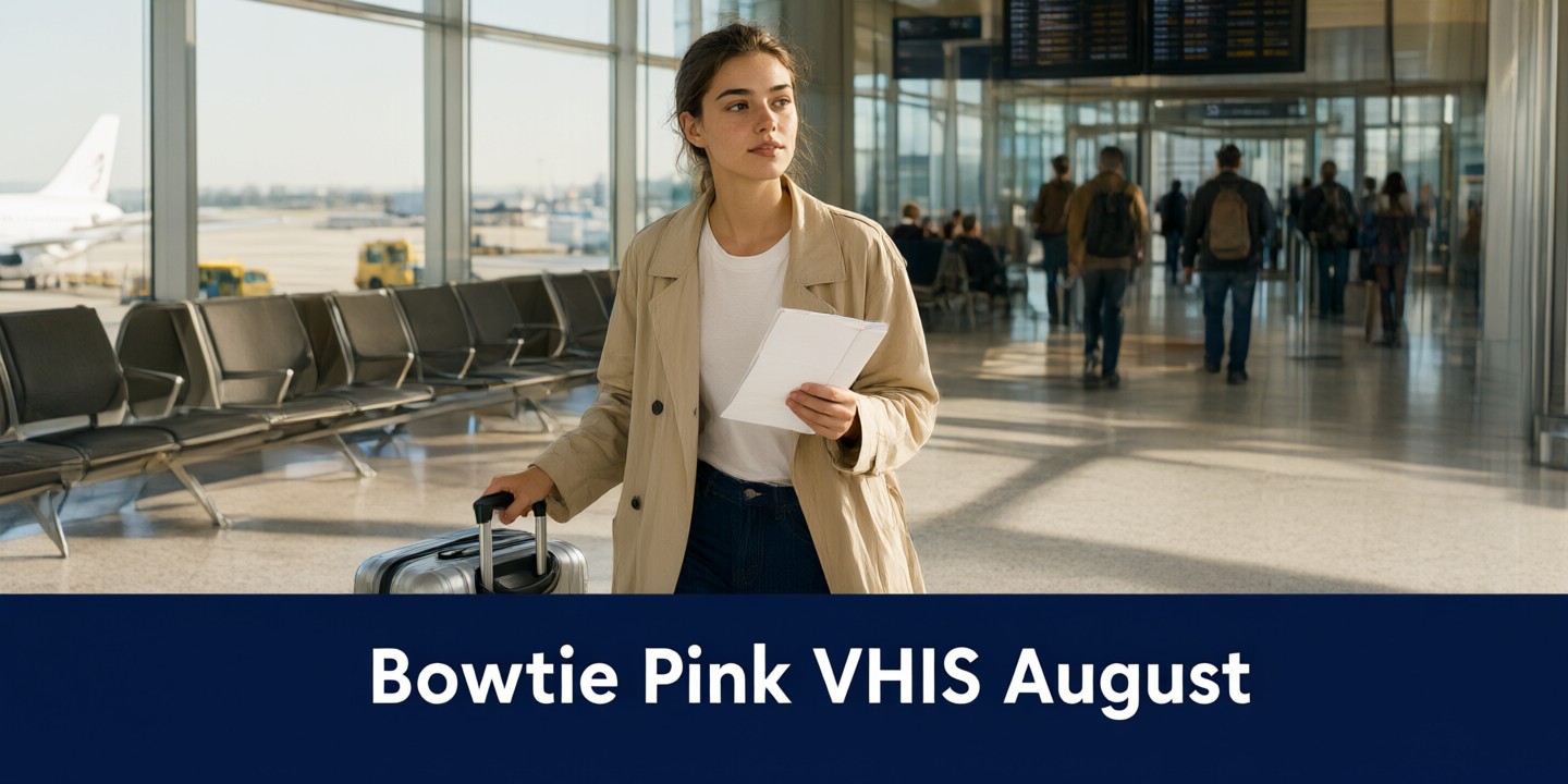Bowtie Pink Voluntary Health Insurance Deals Guide A traveler reviewing Bowtie Pink health insurance plans on a tablet in an airport lounge.