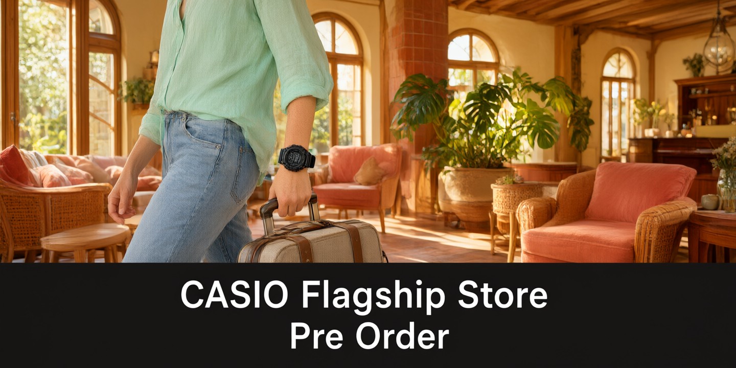 Shop Limited-Time Casio Watch Deals Now A sleek Casio watch displayed against a modern urban background highlighting its durability.