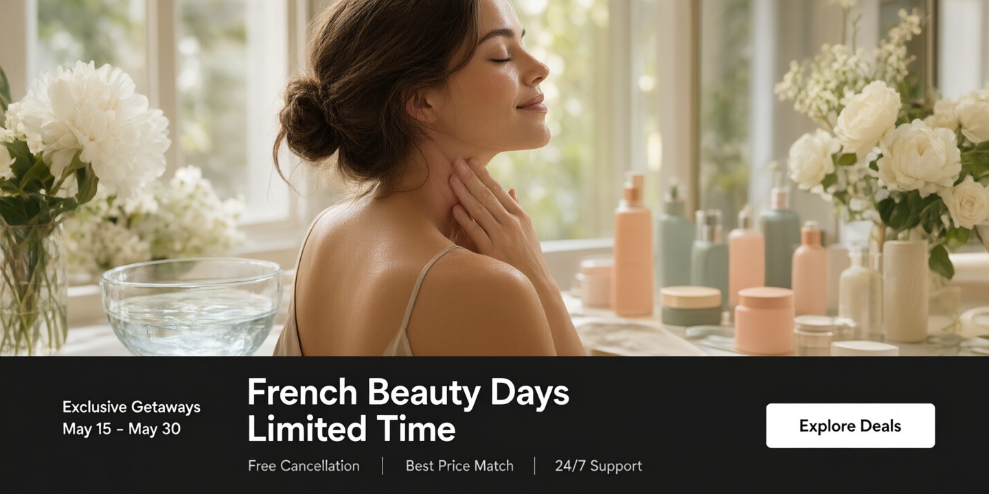 Yves Rocher HK Limited-Time Beauty Offers Guide A curated selection of Yves Rocher HK botanical skincare products arranged elegantly on a marble surface.