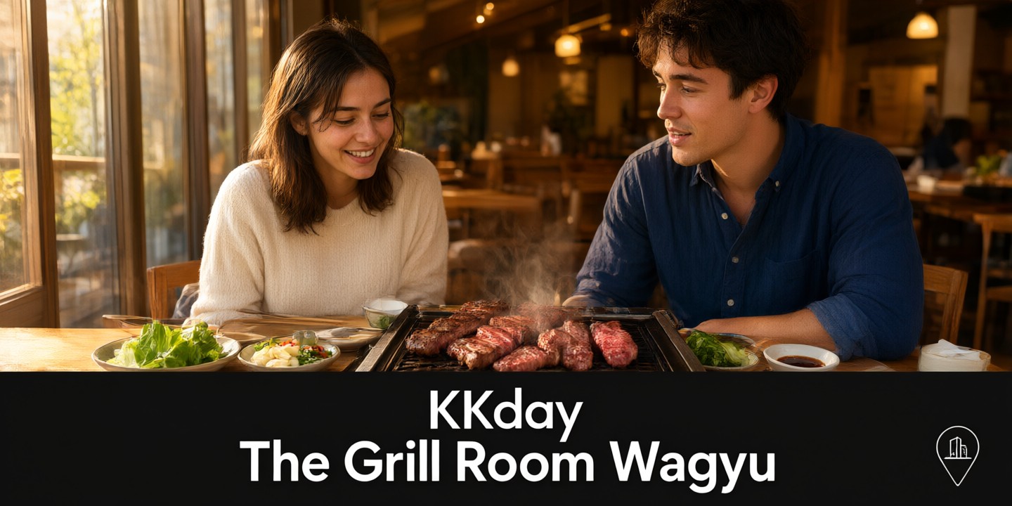 KKday Deals: Top Travel Experiences & Tips A traveler using a smartphone to browse KKday travel deals in a vibrant Asian market setting.