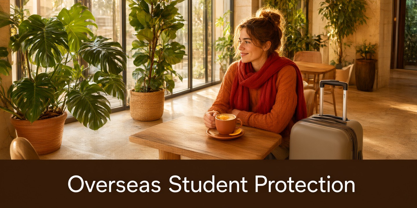 AXA Overseas Student Insurance Guide for Asia A student holding a passport and insurance policy document representing AXA global coverage options.