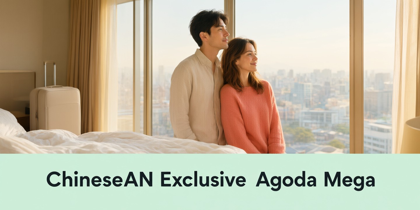 Agoda Travel Deals for Asia and Global Stays A traveler checking hotel options on a mobile device using Agoda travel deals for an upcoming trip.