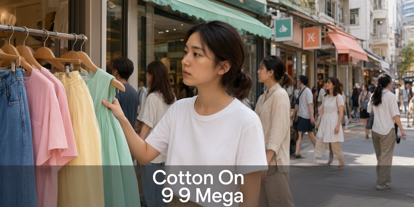 Cotton On Limited-Time Apparel Offers for Global Shoppers A model wearing a casual outfit from the Cotton On collection standing in a bright urban setting.