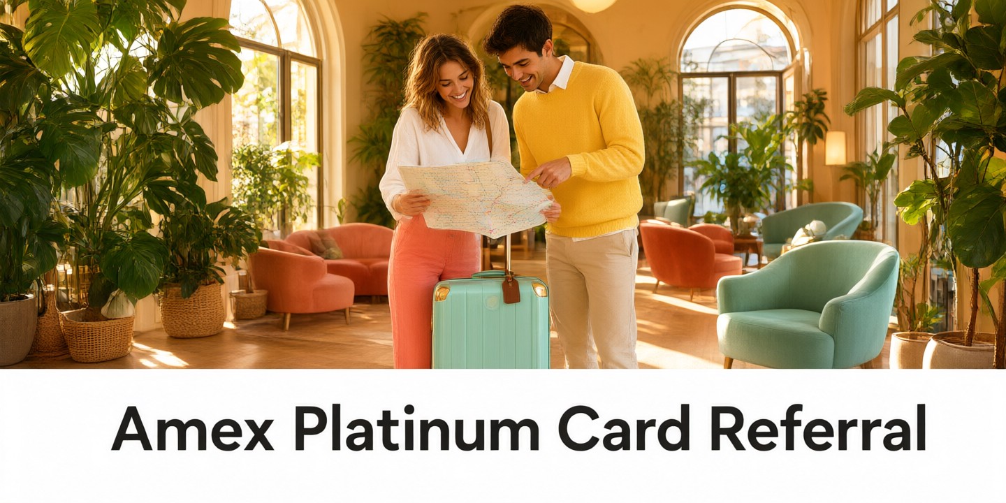 American Express Platinum Card Benefits Guide A traveler relaxing in a modern airport lounge with an American Express Platinum Card visible on the table.