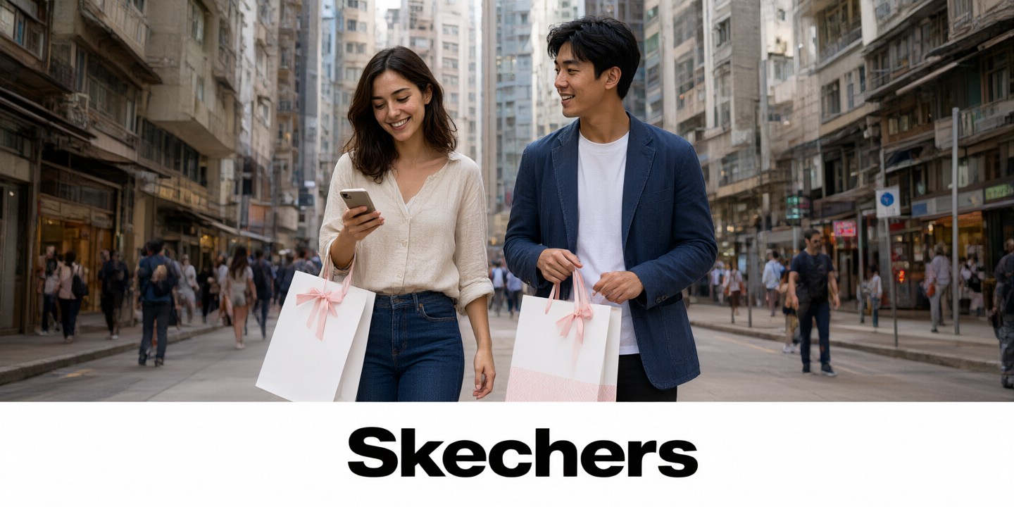 Skechers HK Limited-Time Offers for Comfortable Footwear A pair of stylish white Skechers sneakers displayed against a clean background.