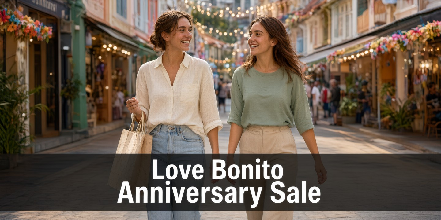 Love, Bonito Limited-Time Fashion Offers A stylish woman wearing a modern dress from the Love, Bonito collection in an urban setting.