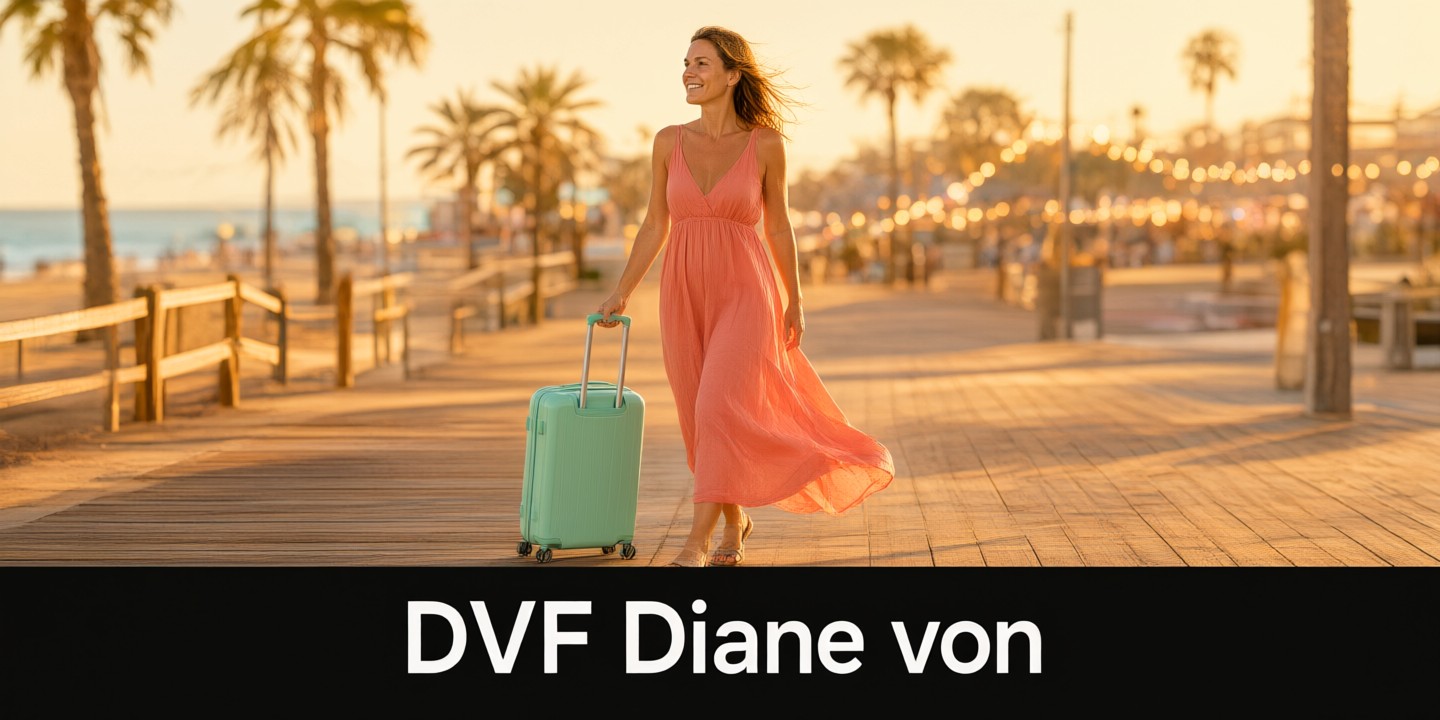 DVF Fashion Sale: Explore Limited-Time Offers A model wearing an elegant printed wrap dress from the latest DVF collection.